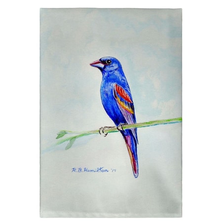 Betsy Drake Betsy Drake GT825 20 x 20 in. Blue Grosbeak Guest Towel GT825